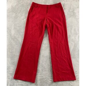 New York & Company Stretch Red Dress Pants Womens 12 Straight Leg Workwear